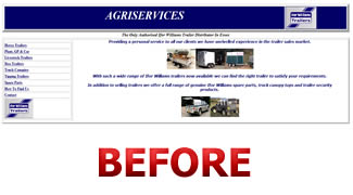 Agriservices Website Before